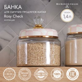 Банка для сыпучих продуктов малая Rosy Check 89246-740